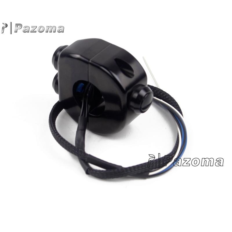 For Harley Bobber 1" Handlebar 3 Push-Buttons Controls Switches On/Off M-Switch