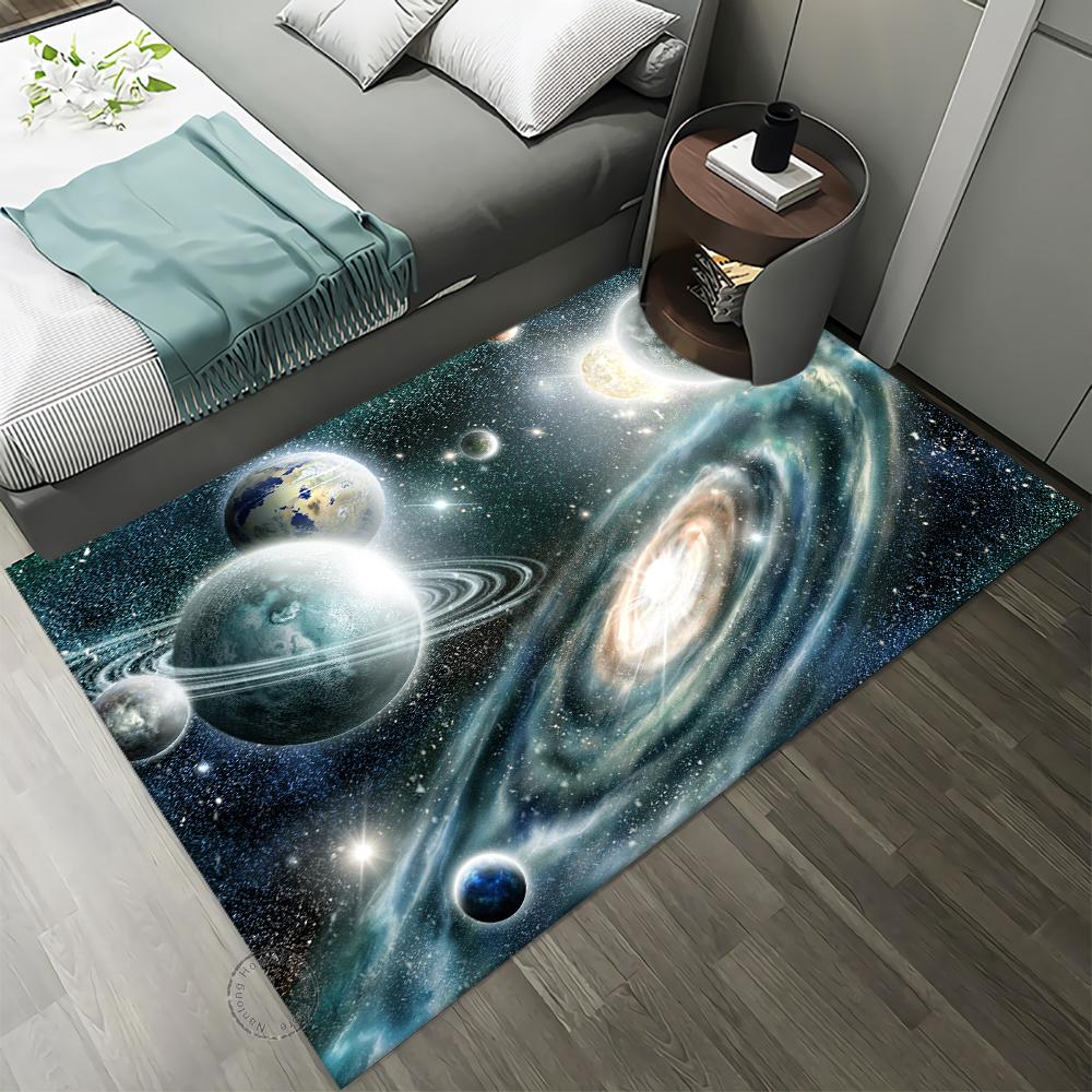 Naked Eye 3D Earth Planet Pattern Carpet For Living Room Bedroom Door Mat Bath Leisure Home Decor