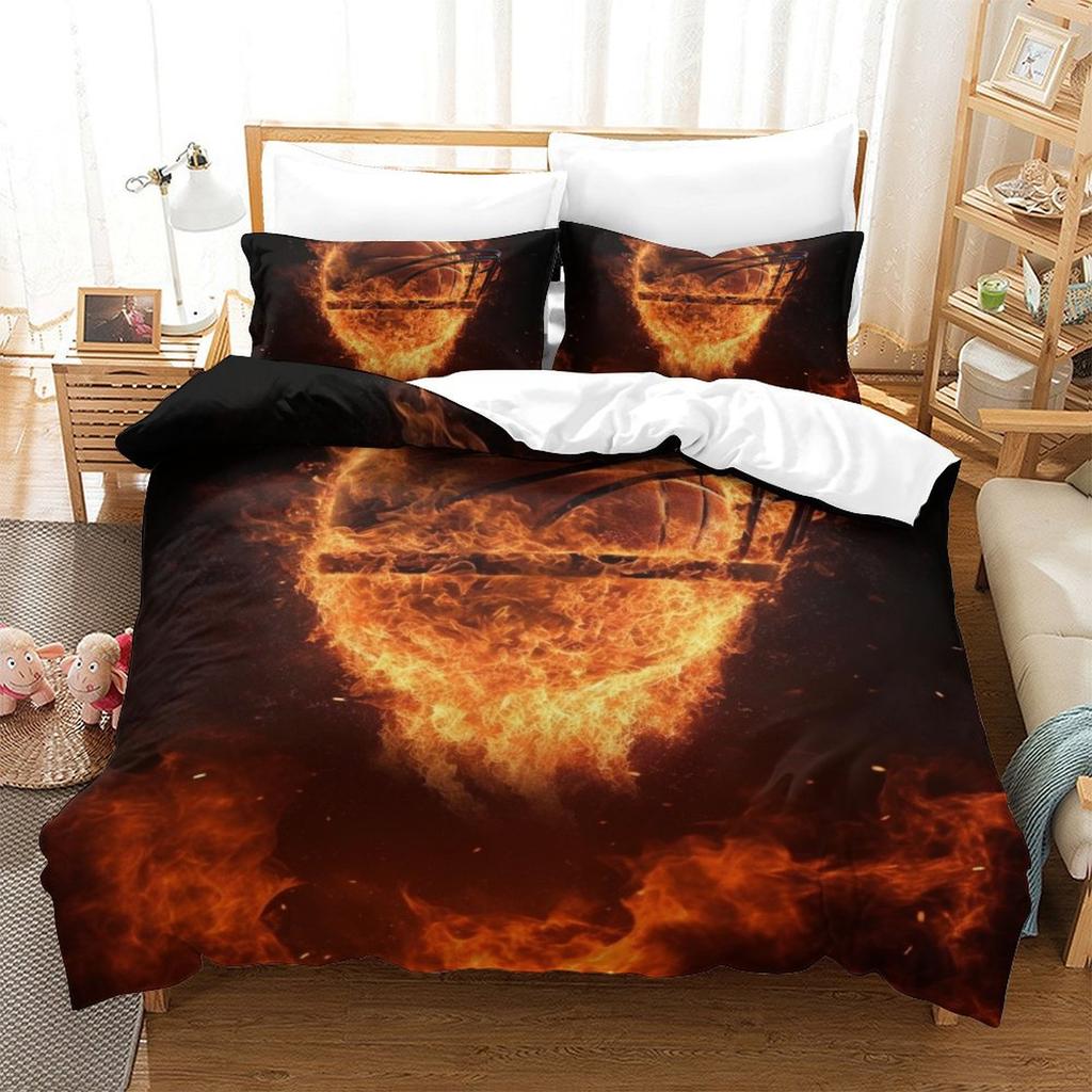 Basketball 3D Digital Printing Polyester Quilt Cover Two Or Three Pieces Can Be