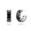 MIRAGE BLACK RADIANT HOOP EARRING