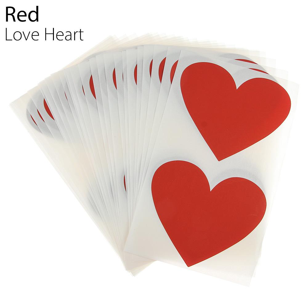 50Pcs Love Heart Pentagram Shape Scratch Card Coating Sticker DIY Postcard Self-adhesive Scratch Coating Stickers Message Card