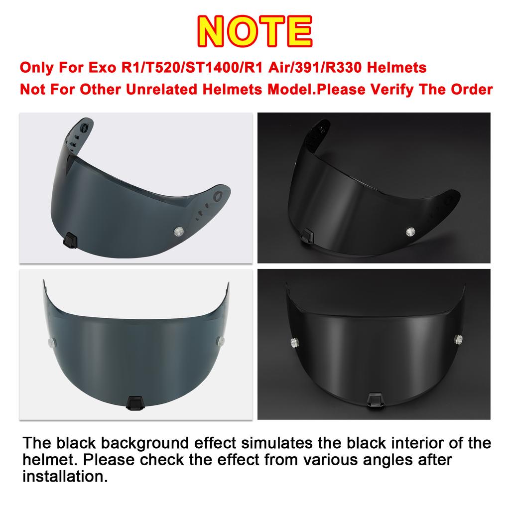 Motorcycle Helmet Visor for EXO 520 1400 R1 Tinted Visor for Scorpion EXO 391 520 1400 R1 Anti-UV Protection Face Shield Replace