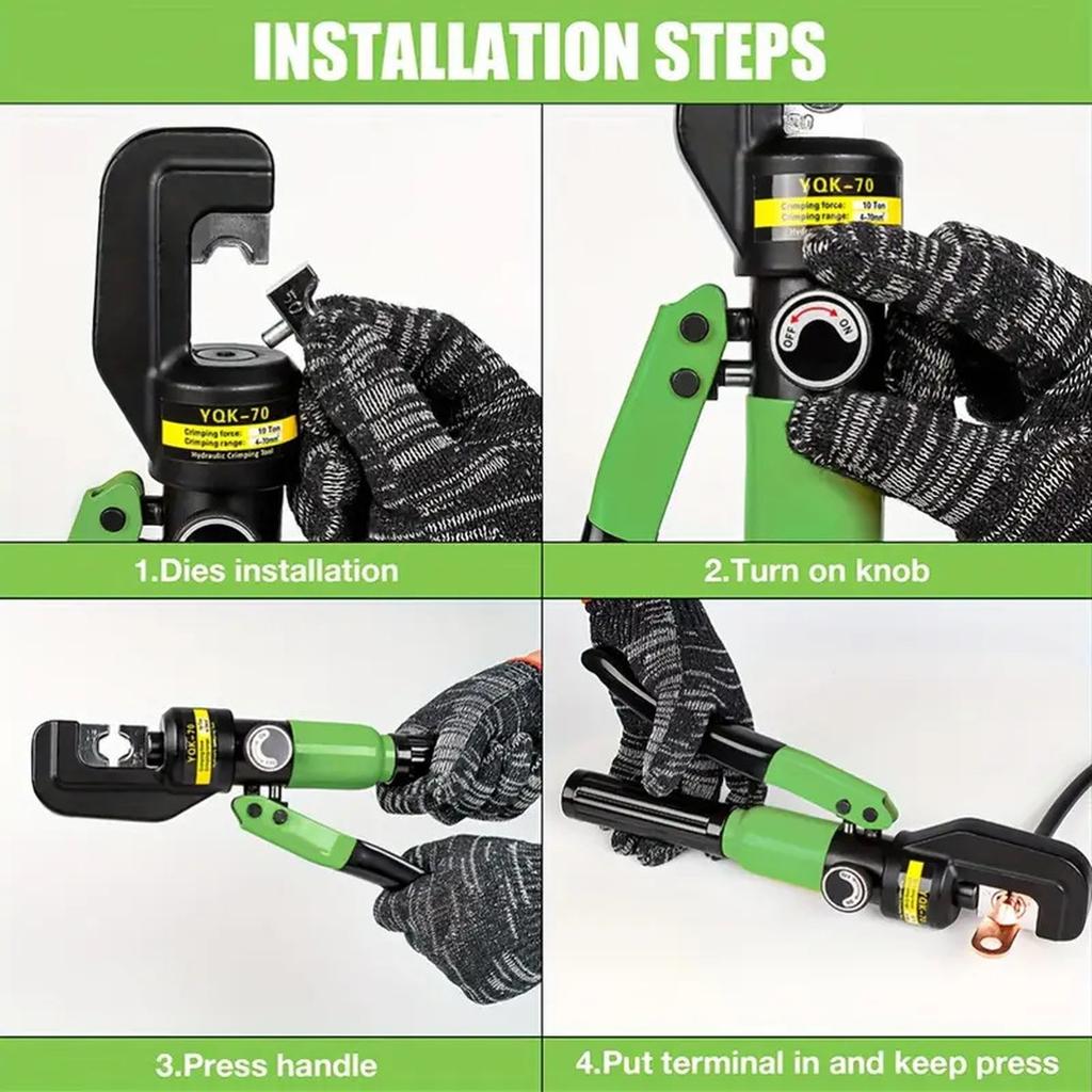 Cold Hydraulic Pliers Cable Crimping Portable Electrical Tools Manual Hydraulic Pliers Copper and Aluminum Cable Terminals