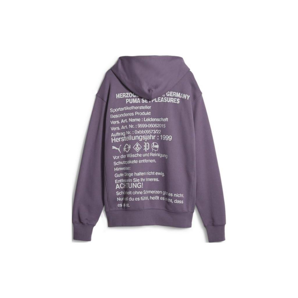Puma x Pleasures Graphic Hoodie Purple/Charcoal Men Tops Multi-Color 62087974