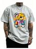 Summer Unisexs Pure Cotton Shortsleeved Shirt Stylish and Casual Featuring A Cartoon Panda Print on Pure Cotton Tshirt Natural