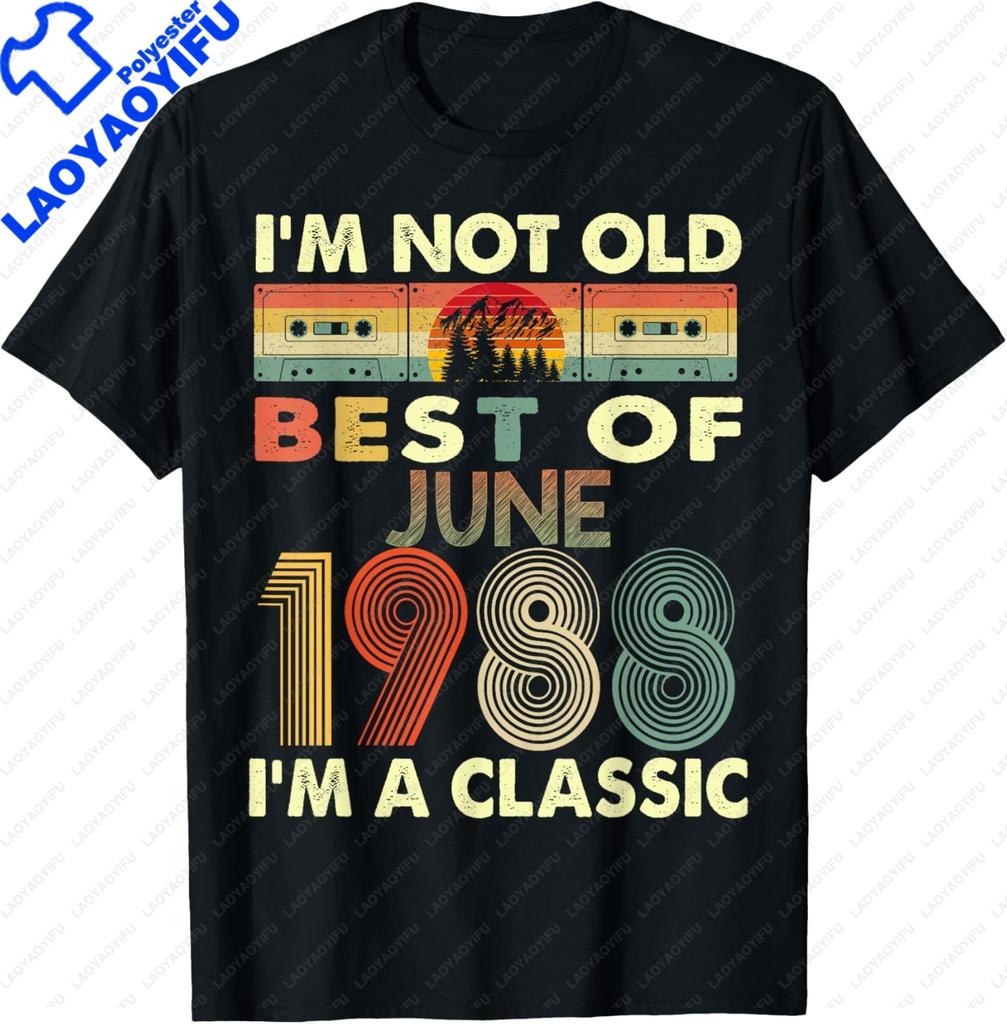 Original Vintage 1988 Limited Edition Classic 1988 Unisex Unisex Tshirt Gifts For Unisex Graphic Tee Camisas Streetwear