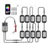 10PCS RGB Neon LED Rock Light 3D Lens Car Light Universal For Jeep Truck SUV