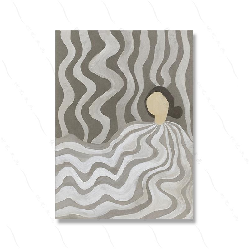 Kaffee Mädchen Atmen Abstrakt Punkte Kunst Leinwanddruck Schokolade Seltsame Kleidung Wand Roon Heimdeko Poster Malerei Weiblicher Schlafsaal