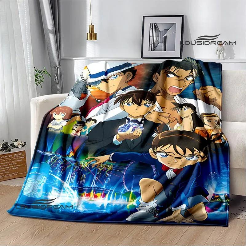 Detective Conan Cartoon Printed Blankets Picnic Blanket Warm Flannel Blankets Home Bed Linings Blankets for Beds Birthday Gift
