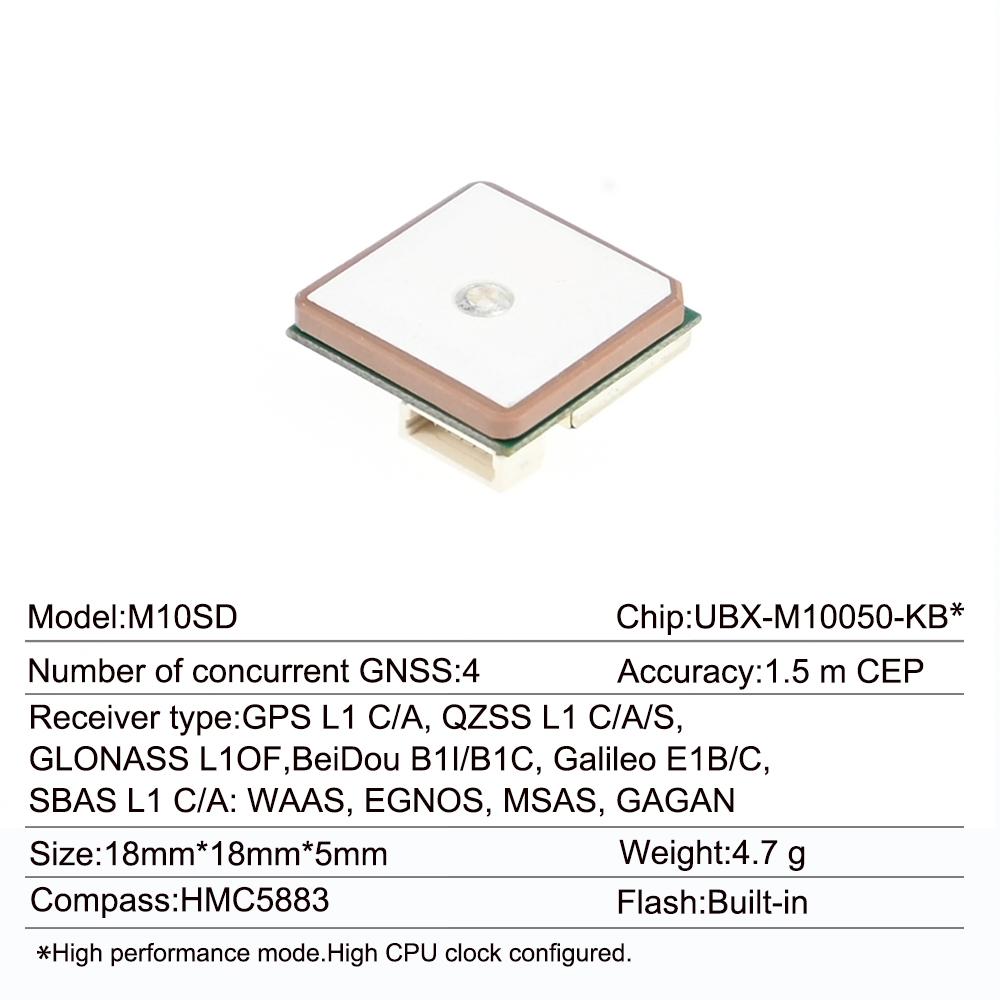 QUESCAN 18mm Drone FPV M10 GPS Module with Compass for RC Airplane Betaflight Pixhawk ArduPilot INAV GPS Galileo GLONASS BeiDou