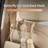 Hidden Hook Car Seat Hook Butterfly Shape Car Seat Back Organizer Lovely Headrest Hanger  Backseat