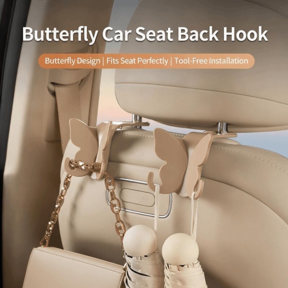 Hidden Hook Car Seat Hook Butterfly Shape Car Seat Back Organizer Lovely Headrest Hanger Backseat