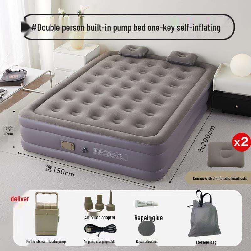 Thickened Fully Automatic Inflatable Camping Mattress - Double & Single Person Use