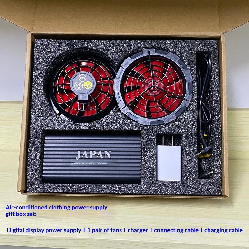 12V Cooling Air Conditioner Workwear Adjustable Fan Long Endurance Battery Full Set for Outdoor Exhibition Staff