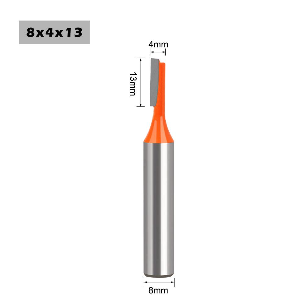 8mm Shank Single-flute Straight Router Bit - Groove Cutting Bit, Trimming Cutter, Woodworking Milling Bit Set