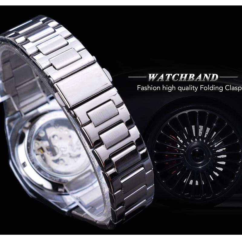 Montre mécanique tourbillon squelette design steampunk montres-bracelets pour hommes montre automatique étanche affaires luxe