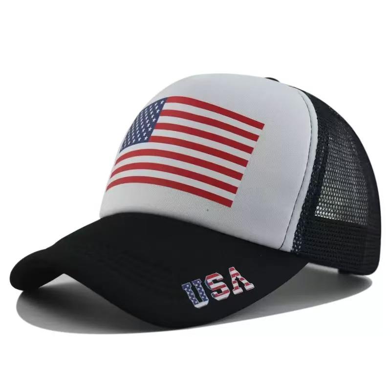 Berretto da Baseball Stampato con Bandiera USA Canada Messico, Berretto a Rete Snapback per Appassionati di Sport Calcio, Cappello da Sole per Esterno