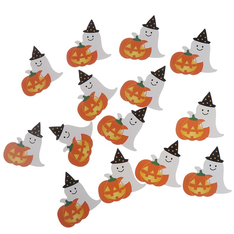 50Pcs/Lot Ghost Pumpkin Diy Halloween Gift Candy Paper Cards Lollipop Cards