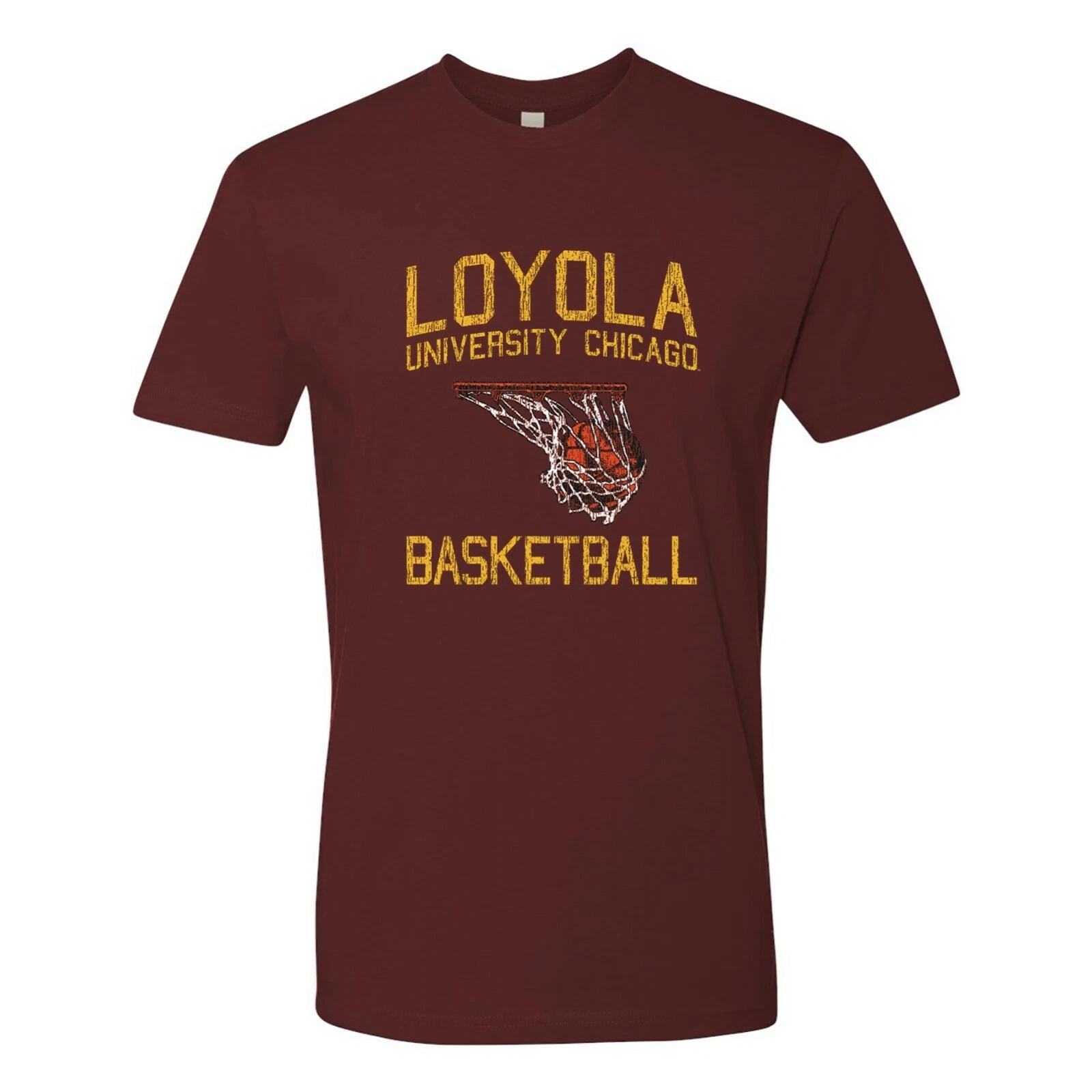 Loyola University Chicago Ramblers Faded Retro Basketball Premium Shirt - Maroon 2XL