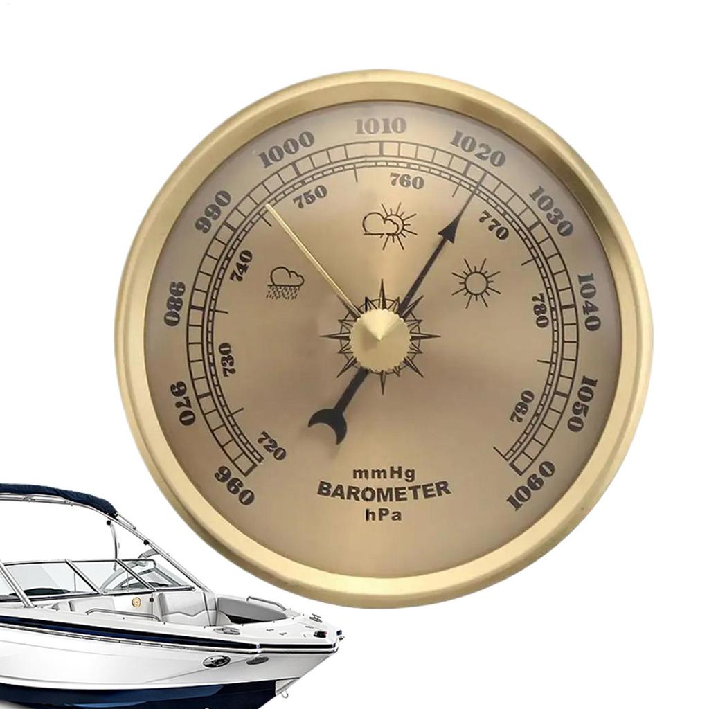 Portable Barometer Pressure Gauge Wall Hanging Atmospheric Multifunction Thermometer Hygrometer for Fishing Boating Camping