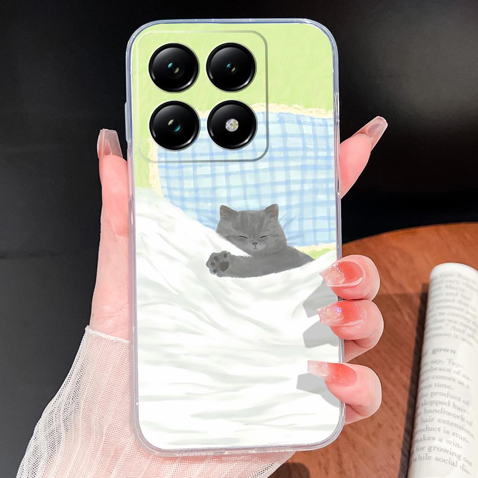 For Xiaomi 15T 14T Pro Phone Case Lovely Fish Patterns Soft TPU Clear Silicone Bumper For Xiaomi 15TPro 14 T Lightweight Funda