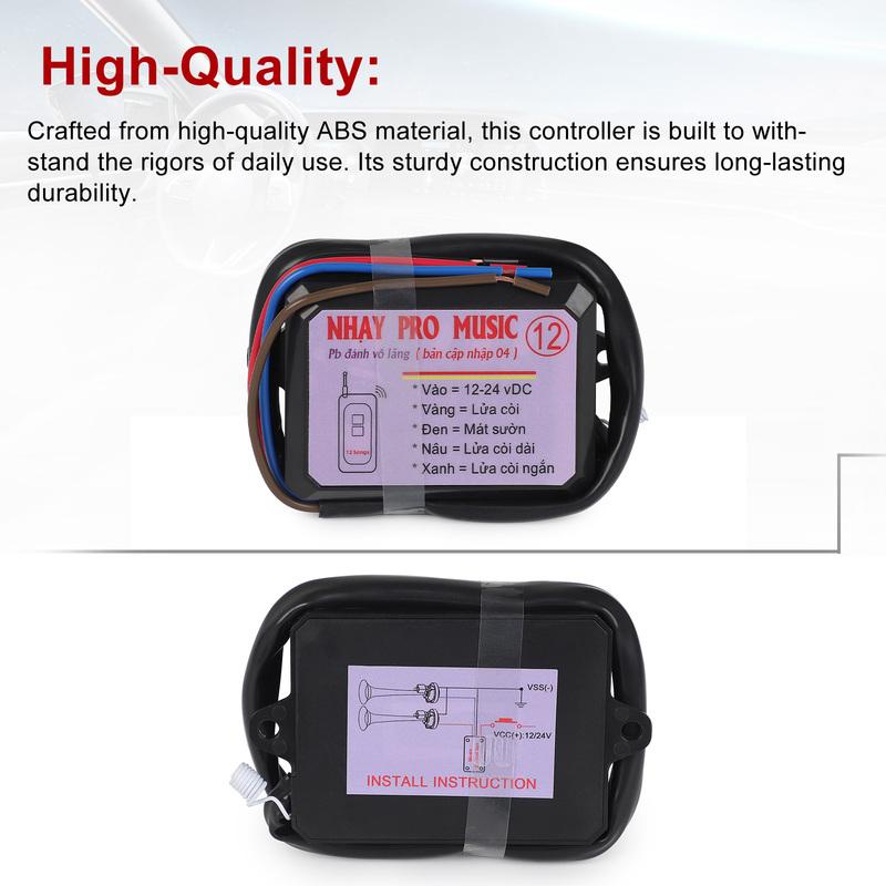 12V-24V 12 Sound Musical Electronic Horn Controller 3+ Pro Horn Speaker Sound Control Unit With Remote Control