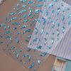 1pcs Ocean Marine Life Jellyfish Dolphin Shell Starfish Frangipani Ocean 5D Nail Art Stickers Embossed Nail Decals