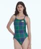 Lupeulupeu [Preppy Check_Green] One-Piece Swimsuit