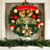 Yihong Double Bell Christmas Wreath with Bow for Door Hanger and Venue Decoration