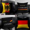 Honorary Proud GGermany Flag Black red yellow Cushion Cover Pillow Case Antidustmite Invisible zipper silky plush cushion