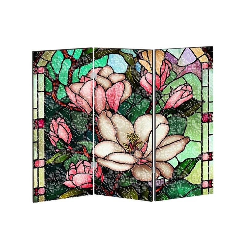 3 Panel Divider Mini Folding Screen Decorative Desktop Folding Screen Acrylic Suncatchers Ornament for Office Home Decors