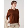 Zhaojun Women's Pure Cashmere Round Neck Drop Shoulder Sweater