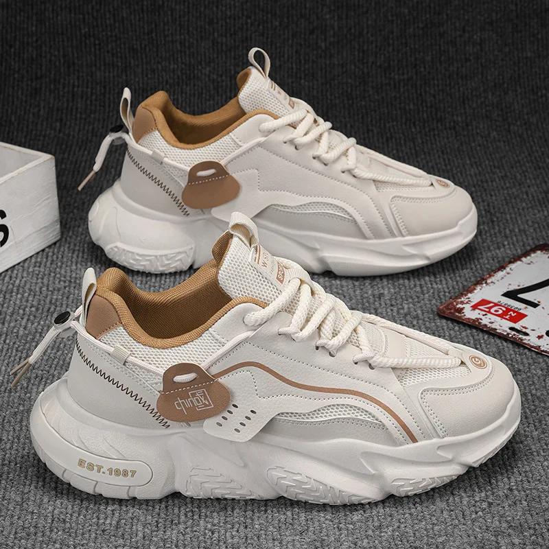 

Мужские кроссовки Весенние Удобные Нескользящие Уличные Кроссовки Эластичная Платформа Баскетбольные Спортивные Tenis Masculino 39 хаки