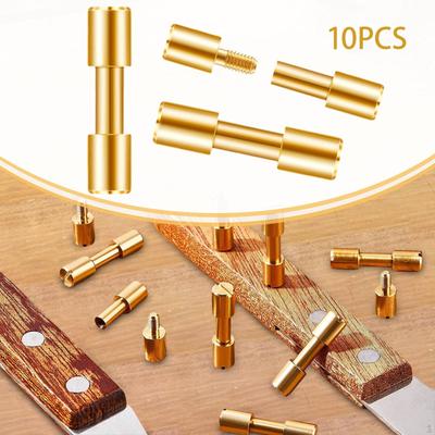 10 Pieces Brass Bracket Bolt Fasteners Screws Rustproof DIY Hardware Tool,Lock Rivets Making