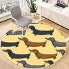 1pc Dachshund Pattern Chair Carpet for Office, Non-slip, Soft and Durable Office Rug, Perfect for Office Yy260131032