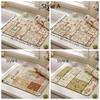 Heat Resistant Kitchen Drain Mat Floral Print Absorbent Mat Coffee Machine Mat  Sink Area