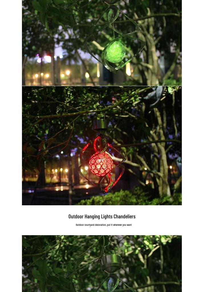 Solar-Powered LED Wind Spinner: Colorful, Waterproof, RGB Lights for Outdoor Lawn Decor