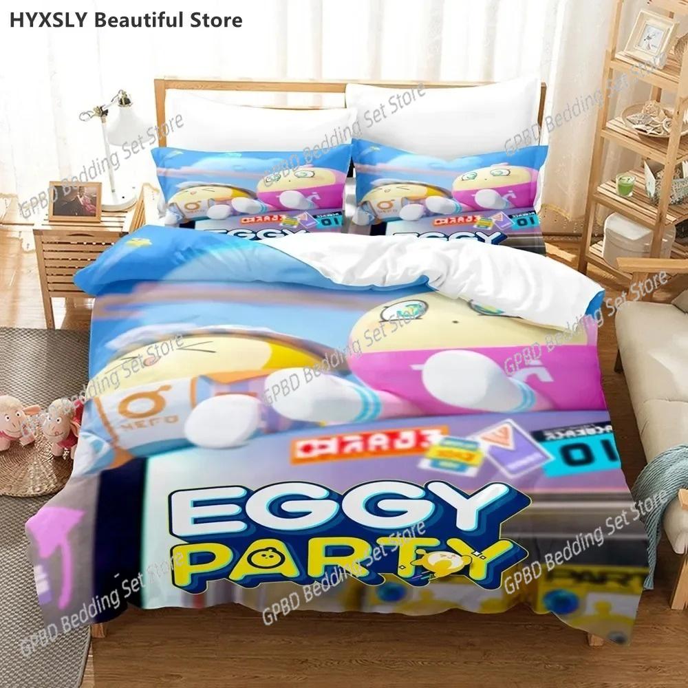 

Eggy Party Bedding Set For Bedroom Soft Modern Bedspreads Comefortable Kids Duvet Cover Quilt Cover And Pillowcase 70x133cm 3pcs