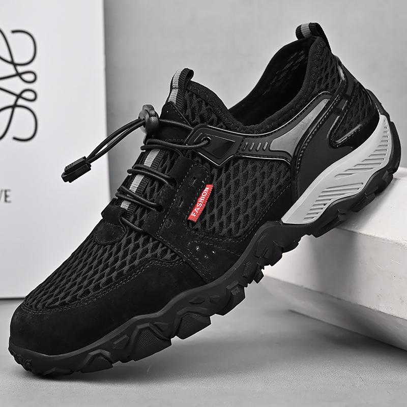 Summer mesh men's shoes sports casual shoes mesh breathable mountaineering outdoor lightweight mesh shoes men's breathable casual shoes