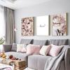 Flower Canvas Picture Wall Decoration Nordic Floral Prints Pink Rose Paintings for Home Design Modern Decoration for Home No Frame