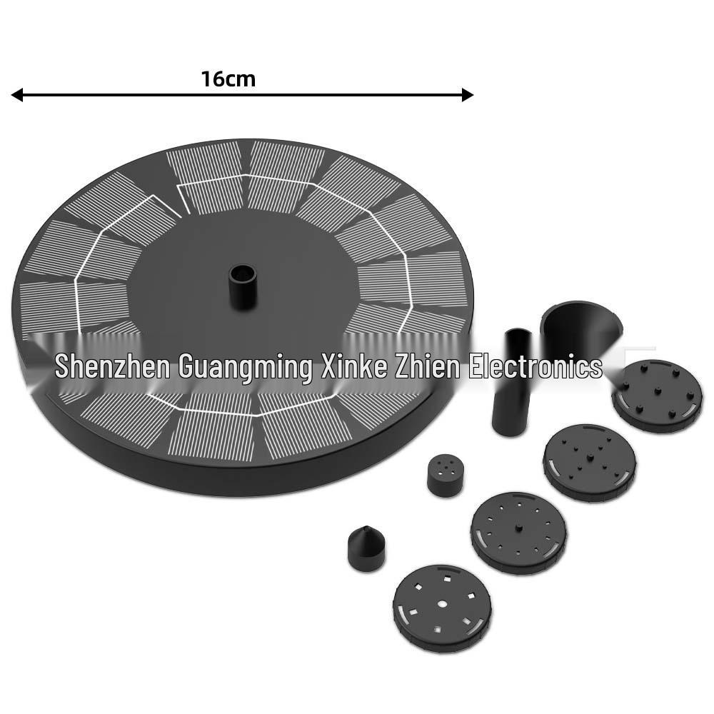 Floating Solar Fountain with Color Lights & Automatic Water Spray for Fish Ponds