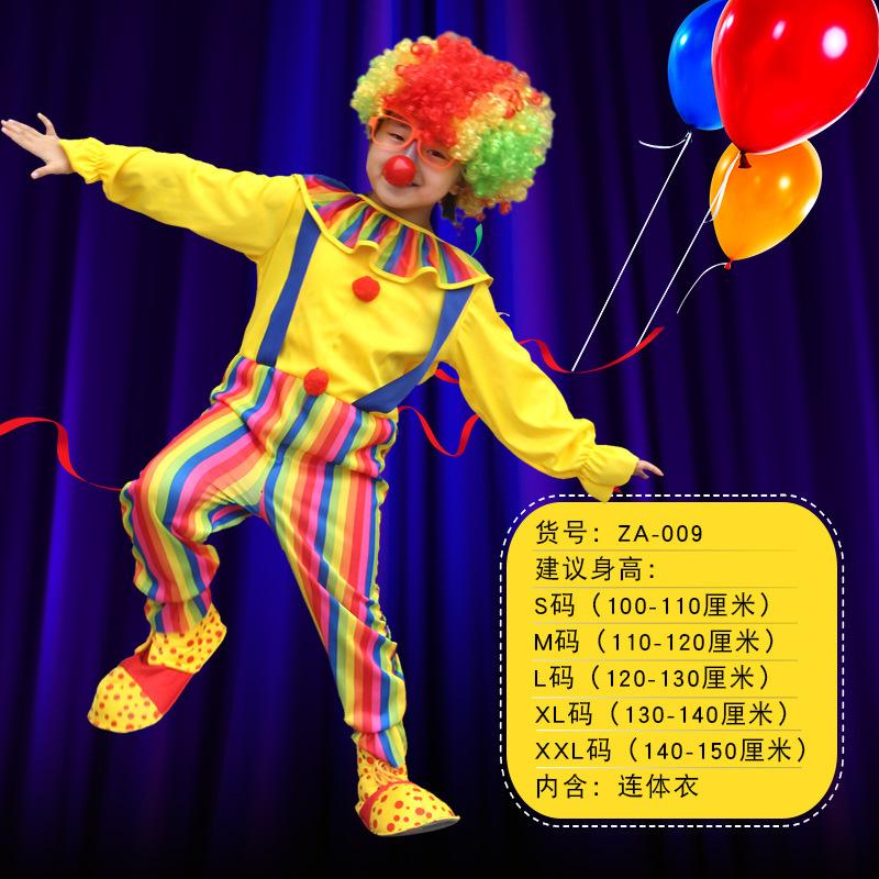 Kinder Clown Bühne Kostüm Kindergarten Aktivität Junge Mädchen Halloween Cosplay Outfit