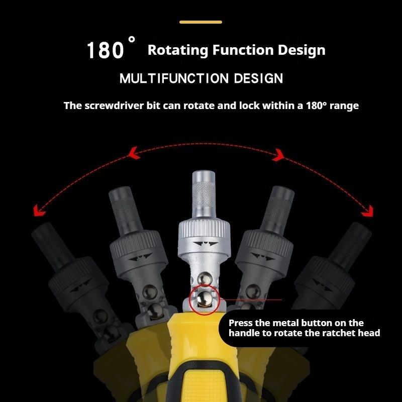 13-in-1 Ratchet Repair Screwdriver Set Flat Phillips Plum Blade Screwdriver Chrome Vanadium Steel