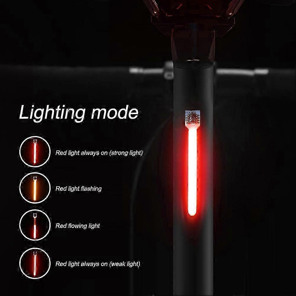 USB Rechargeable Bike Tail Light 4 Modes Waterproof LED Cycling Light for Mountain Road Bikes