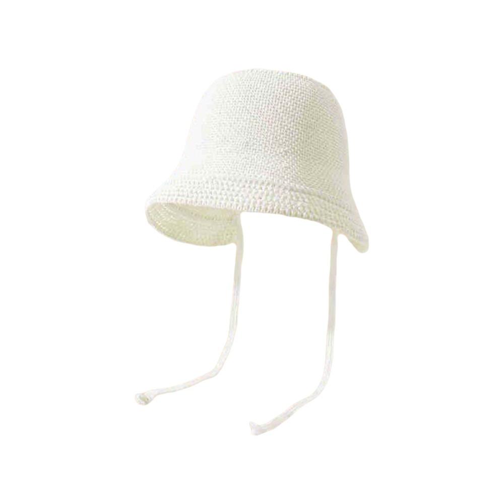 

Breathable Folding Straw Hat Big Brimmed Woven Sun Cap Elegant Vacation Beach Cap Summer белый