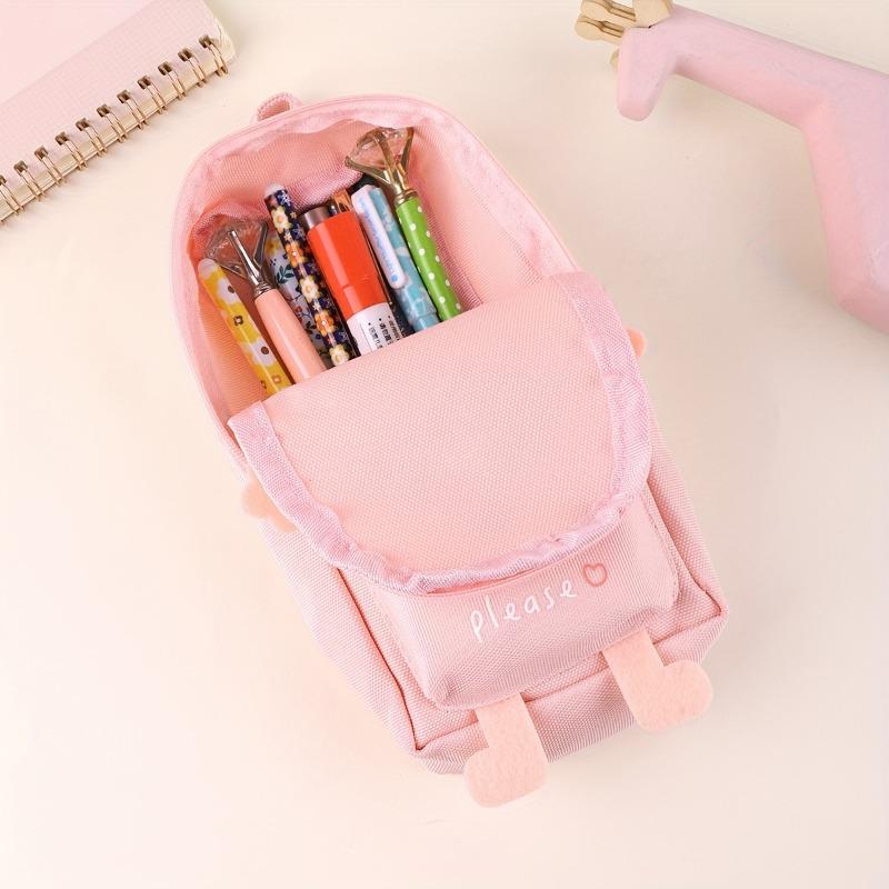 Large-Capacity Cute Cartoon Animal Pencil Case - Durable Oxford Fabric, Perfect for Students & Everyday Office Supplies