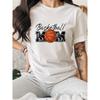 Basketball Pattern Crew Neck T-Shirt, Casual Short Sleeve T-Shirt, Women's Clothing