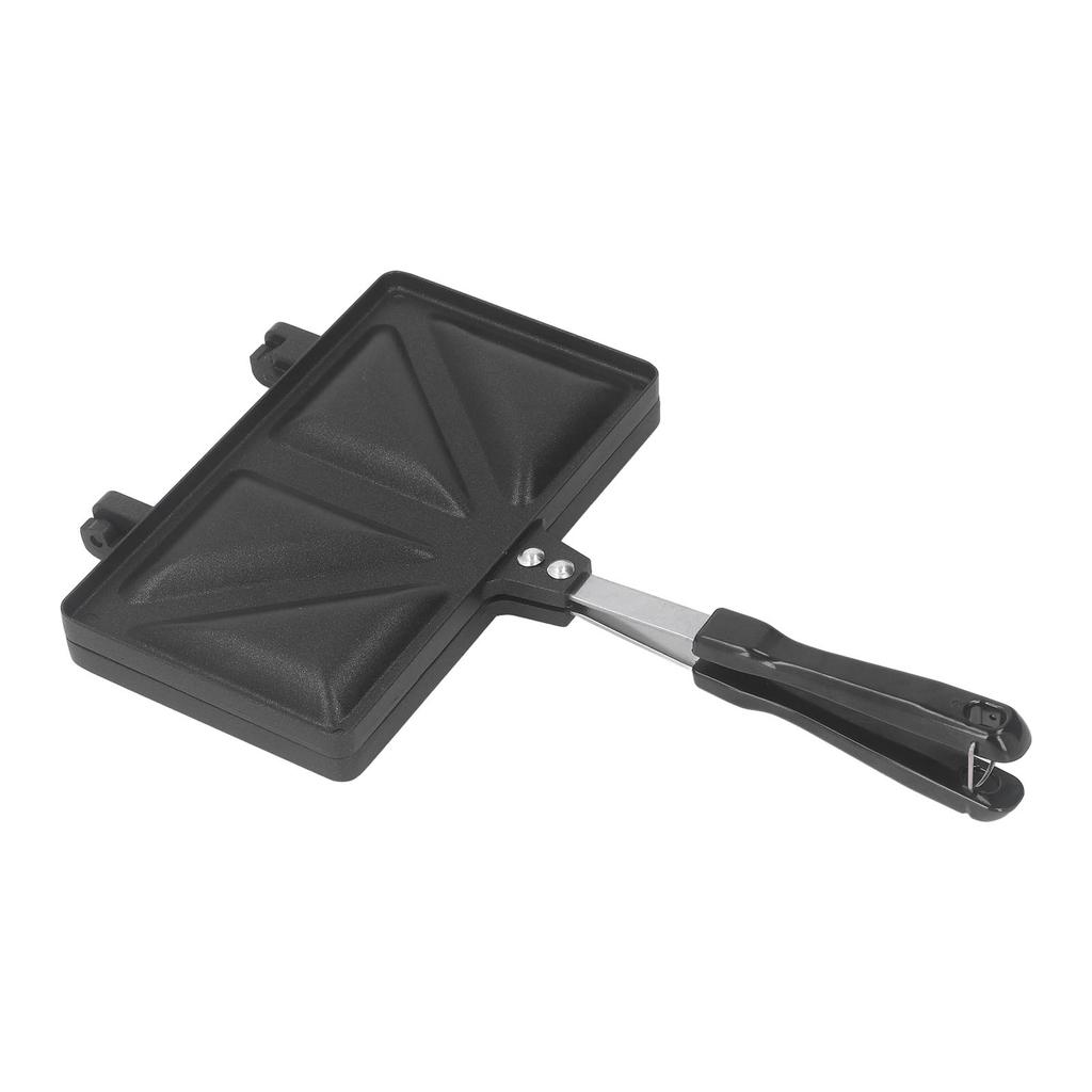 Hot   Maker Aluminum Alloy Hot Dog Toaster Double Sided Frying Pan   Baking Pan
