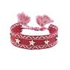 Polyester Handcrafted Bracelet Star/Heart Accent Woven Bracelet Popular Bohemian Wristband