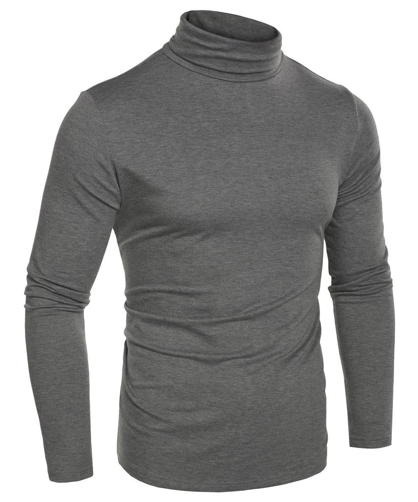 Herren Herbst- und Winter-T-Shirt Einfarbig Langärmeliges Herren-T-Shirt Herren-T-Shirt